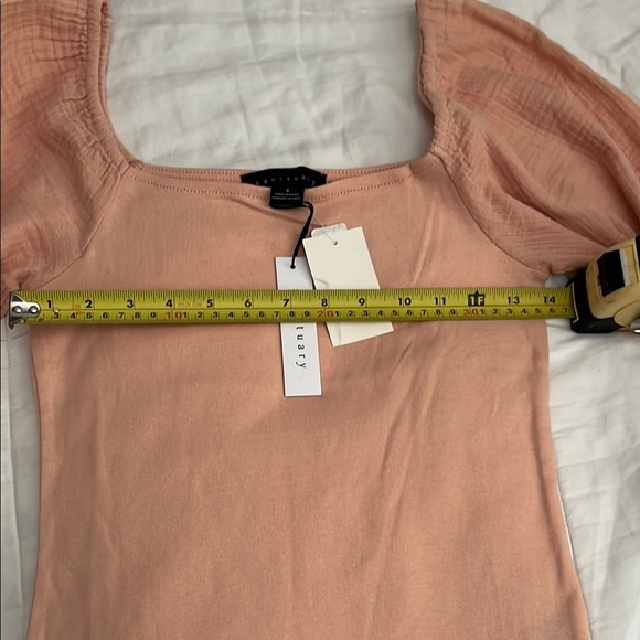 Sanctuary Pink Puff Sleeve Fitted Blouse - Picture 5 of 9